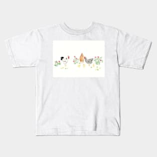 Chickens, Roses, Limes Kids T-Shirt